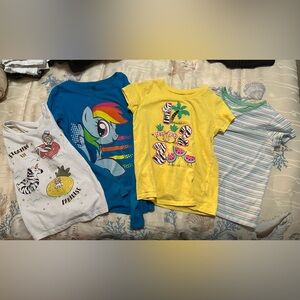 Bundle of Four Little Girls Size 5 Various Tops